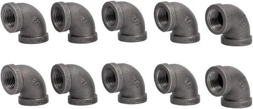 Miniatura 17 de PIPE DECOR - Accesorio de tapa de 1/2 pulgada, accesorios de hierro maleable negro para tuberías, pezones y accesorios estándar de 1/2 pulgada