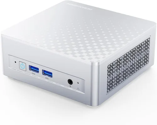 MINISFORUM M1 Plus Mini PC Intel Core i5-12600H(12C/16T, Up to 4.5GHz), 16GB DDR5 512GB SSD Desktop Computer, USB4/HDMI/DP Triple Output, 2x2.5G