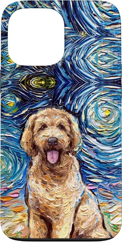 Miniatura 24 de Cute Goldendoodle Starry Night Doodle Dog Art by Aja Case for iPhone 17