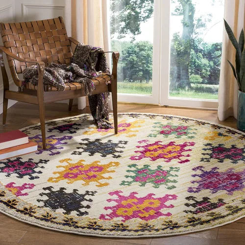 Miniatura 11 de SAFAVIEH Monaco Collection - Alfombra para pasillo, 2.2 x 6 pies, diseño bohemio de enrejado de diamantes, no desprende pelusa y de fácil cuidado