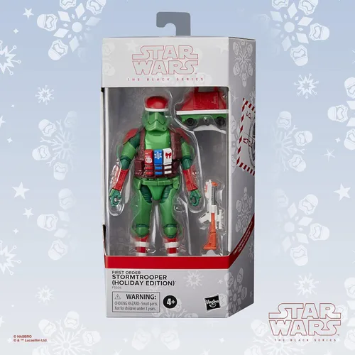 Miniatura 8 de STAR WARS The Black Series First Order Stormtrooper (edición navideña) y juguetes de droide de ratón, figuras coleccionables de 6 pulgadas