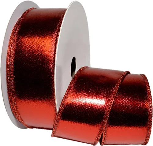 Miniatura 3 de Morex Ribbon alámbrico Lamé cinta, 2 – 1/2" X 10 yd, color dorado