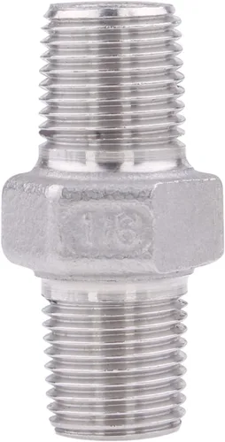 Miniatura 2 de Pezón hexagonal macho de 1/8 pulgadas NPT – Acero inoxidable 304 roscado para kit de preparación, aplicación de tubería casera (paquete de 5)