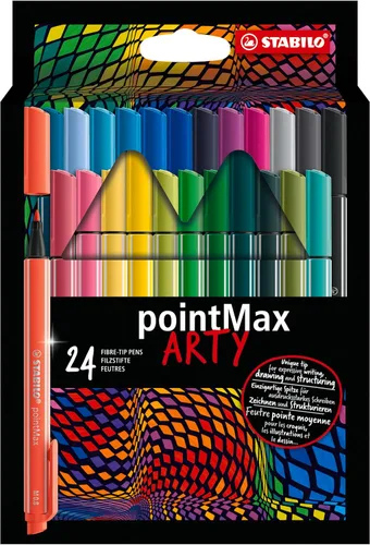 Miniatura 12 de STABILO Bolígrafo de punta de fibra prémium 68 – ARTY – Paquete de 12 – Colores surtidos