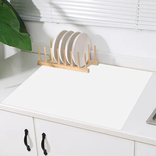 Miniatura 47 de Tapete de silicona súper grande, 120 x 24 pulgadas, tapete de silicona para encimera de cocina, tapete antideslizante resistente al calor, tapete