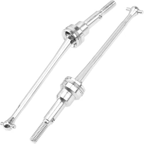Miniatura 2 de Metal RC Universal Drive Shaft Joint Dogbone Upgrade Parts Compatible con WLtoys 12428 12423 1/12 RC Car (Plata)