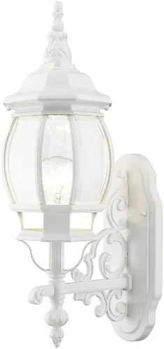 Miniatura 6 de Livex Lighting 7520-04 Farol de pared para exteriores con pantallas de vidrio biselado transparente, negro, 21 x 7 x 21 pulgadas