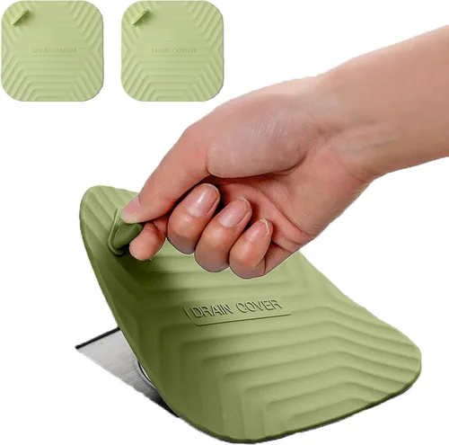 Miniatura 10 de MAOYONG Cubierta de drenaje de ducha - Tapón cuadrado de silicona para drenaje de piso para baño, tapón de drenaje de bañera, tapón de drenaje