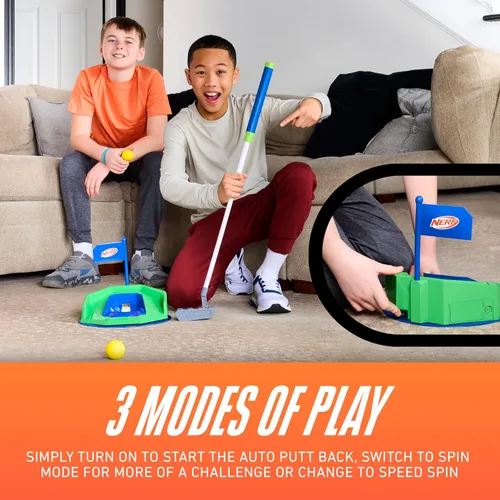 Miniatura 3 de Juego de golf NERF Pivot Putt – Dispara automáticamente las pelotas de golf – 3 modos de juego – Modo de giro para juego de desafío