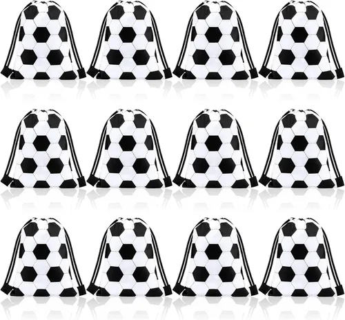 Miniatura 18 de Shappy 12 bolsas de baloncesto con cordón, pequeñas bolsas deportivas a granel, mochila para golosinas para bailes, fiestas de cumpleaños, regalos