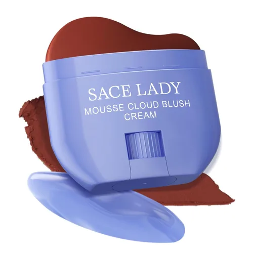 SACE LADY Maquillaje facial cremoso rubor, no se seca, colorete pigmentado, suaviza y nutre para maquillaje de labios, ojos, mejillas, belleza, 0.31