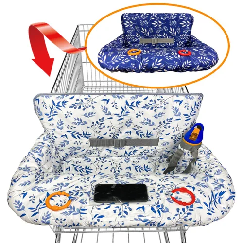 Miniatura 10 de Funda para carrito de compras para bebé, cubierta para carrito de compras para bebé niño y bebé niña, cubierta para silla alta para bebé y niño Gris