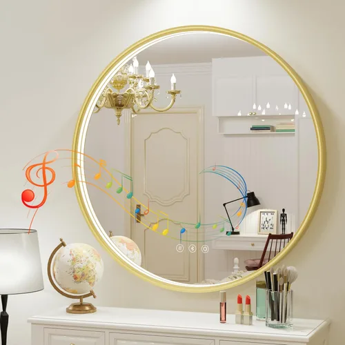 Miniatura 24 de Espejo LED para baño de 24 pulgadas, 3 temperaturas de color (3000K/4500K/6000K), retroiluminación regulable, antivaho, vidrio HD de 5MM, CRI 90+