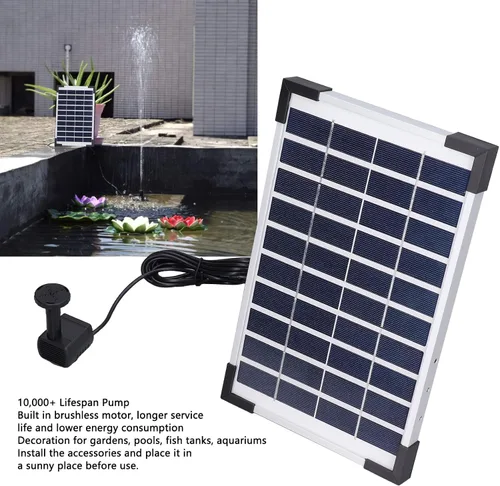 Miniatura 5 de Solar Water Well Well, 10V, 5W, Solar Fountain Set, Floating Solar Fountain Water Pump Set for Gardens, Swimming Pools, Aquariums, Aquariums
