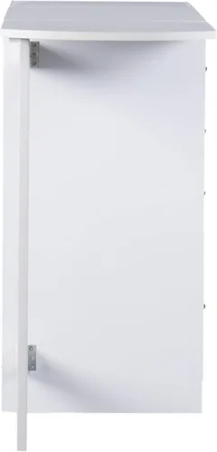 Miniatura 4 de SEI Furniture Escritorio Drop-Leaf con almacenamiento, color blanco