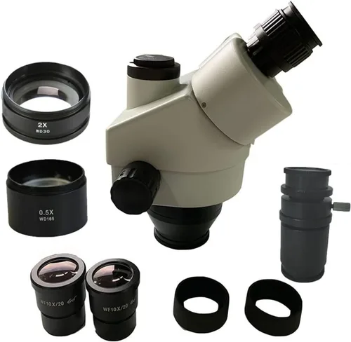 Microscopio Kit 3.5X-180X Simul Focal Trinocular Microscopio Estéreo Accesorios Opcionales Microscopio Microscopio Microscopio Lente Adaptadores