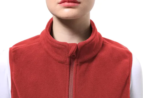 Miniatura 3 de BenBoy Chaleco de forro polar para mujer, chaleco suave, sin mangas, con bolsillos con cremallera, ropa cálida para otoño e invierno