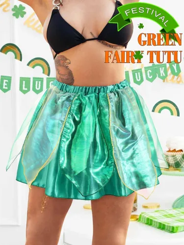 Miniatura 3 de Kakaco Women Fairy Skirt Sparkly Tutu Skirt Layered Fairy Dance Tutus Festival Outfit Skirt for Women and Girls