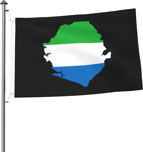 Miniatura 2 de Sierra Leone Flag Map Premium 2x3FT Flag - Durable and Vibrant Design for Indoor/Outdoor Use