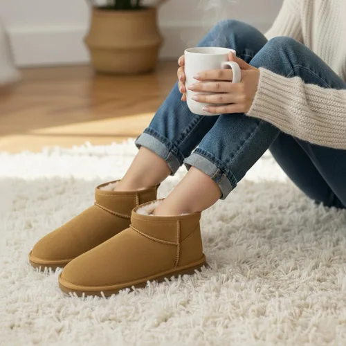 Miniatura 71 de CUSHIONAIRE, Hip 2 - Botas de nieve de gamuza auténtica para mujer, sin cordones, con cómodo forro de piel de oveja sintética + espuma viscoelástica