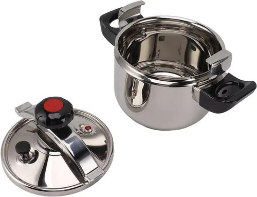 Miniatura 8 de Olla a presión de acero inoxidable para el hogar, cocción rápida, olla a presión multifuncional a prueba de explosiones de doble fondo para cocinas