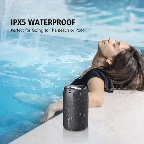 Miniatura 2 de ZEALOT Altavoces Bluetooth portátiles, altavoz inalámbrico, S32 Samll altavoz al aire libre, impermeable IPX5, emparejamiento Camuflaje