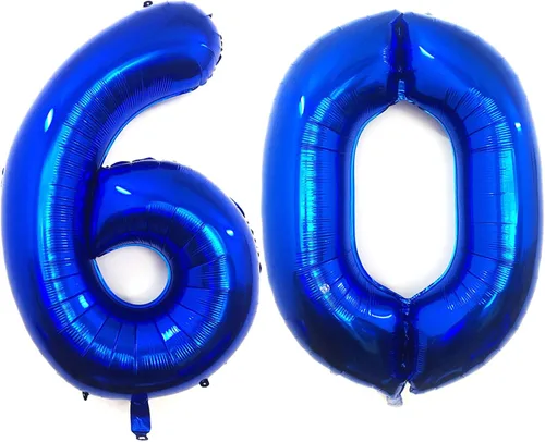 Miniatura 10 de Globos gigantes de 40 pulgadas, color azul marino, gigantes, gigantes, gigantes, enormes de aluminio de 12 o 21, globos digitales de número de Azul
