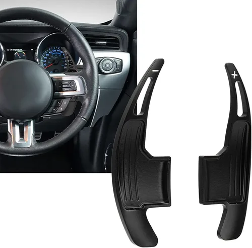 Miniatura 6 de KIMISS Extensión de palanca de cambios de aleación de aluminio para Mustang, paletas de cambio de volante, diseño de hoja ligera, compatible con V6