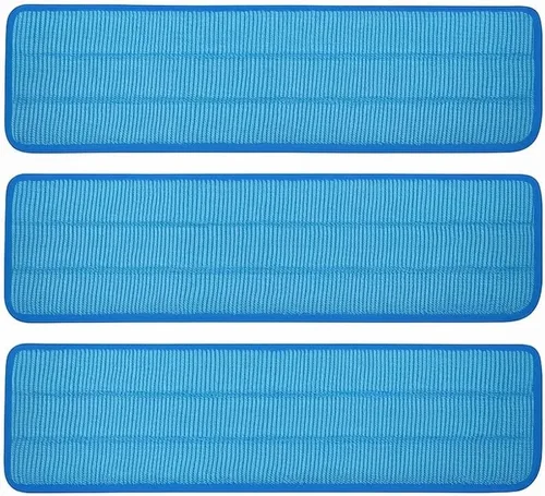 Paquete de 3 almohadillas de microfibra de 18 pulgadas universales para uso comercial/industrial/profesional. Se adapta a cabezales de 16 a 18