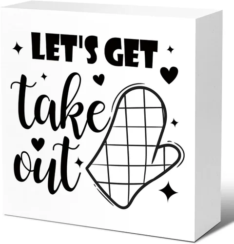 Miniatura 8 de LVQHI Letreros divertidos de madera para cocina, diseño de Kithcen de la abuela hecho con amor, caja de madera para estante de cocina, decoración