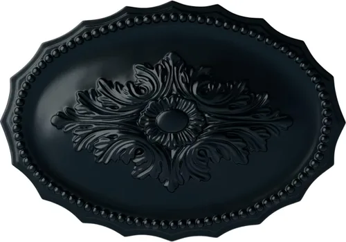 Miniatura 50 de Ekena Millwork CM16OX Medallón de techo Oxford, 16 7/8" W x 11 3/4" H x 1 1/2" P, imprimado en fábrica Imprimación de fábrica.