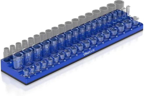 Miniatura 8 de Olsa Tools - Organizador magnético de llaves de vaso (accionamiento de 1/2 pulgada, 3 filas) - Organizador de herramientas magnético y soporte