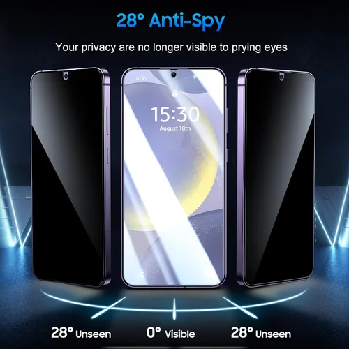 Miniatura 4 de UniqueMe Protector de pantalla de privacidad para Samsung Galaxy S24 Plus de 6.7 pulgadas, compatible con huellas dactilares ultrasónicas
