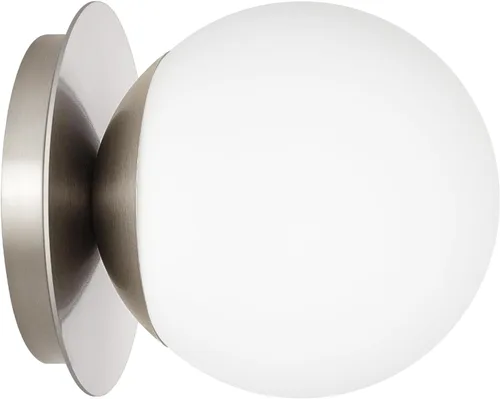 Miniatura 11 de Juego de 2 apliques de pared dorados, apliques de baño modernos con globo de vidrio blanco lechoso, juego de 2 apliques de pared para decoración