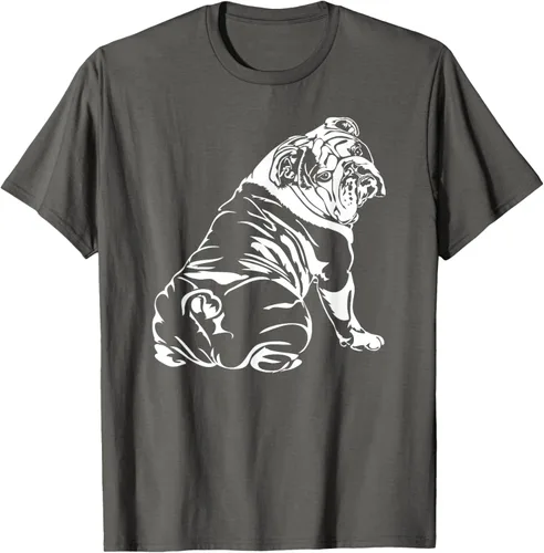 Miniatura 106 de Gracioso Bulldog Inglés playera perro Hund playera regalo, Azul (Heather blue)