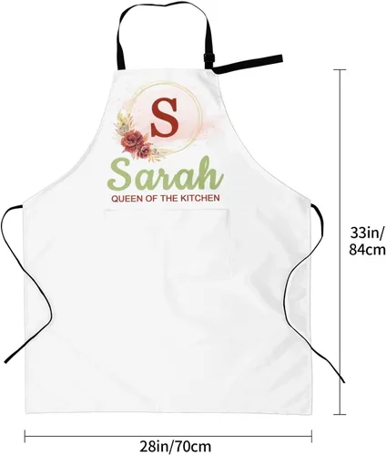 Miniatura 2 de Delantales de cocina personalizados para hombres y mujeres con bolsillos, personalizable, foto, logotipo, imagen, nombre, chef cocinero, delantal