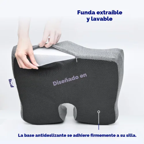 Miniatura 7 de C CUSHION LAB Cojín de Asiento Patentado de Alivio de Presión para Largas Horas Sentado en Silla de Oficina/Casa, Auto, Silla de Ruedas - Espuma