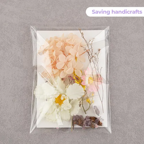 Miniatura 5 de Frametory, paquete de 25 bolsas de plástico transparentes sin ácido de 13 7/16" x 19 1/4", bolsas de cristal autoadhesivas para impresiones de arte
