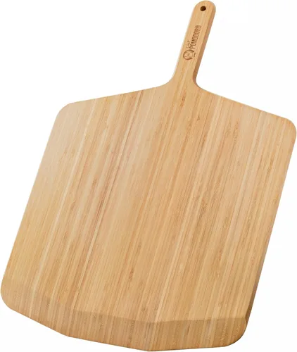 Chef Pomodoro Pela de pizza de madera de 16 pulgadas, herramienta duradera para hornear, paleta deslizante, tabla de cortar de madera, espátula para