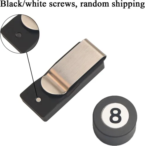 Miniatura 4 de LAKE OF FIRE Soporte para Tiza de Billar, Soporte para Tiza de Taco de Billar con Clip Magnético para Cinturón, Accesorios para Billar y Snooker