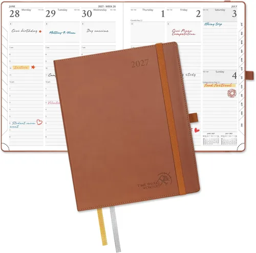 Miniatura 44 de POPRUN Agenda de bolsillo 2026-2027, tamaño del bolso, 4 x 6.25 pulgadas, calendario de bolsillo (julio de 2026 a junio de 2027) para bolso