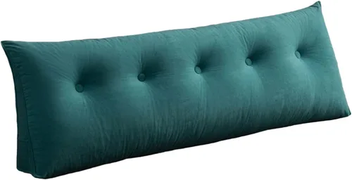 Miniatura 7 de Almohada de cuña para dormir, cabecero de espalda, cojín triangular largo, almohadas de lectura para sentarse en la cama para adultos con funda
