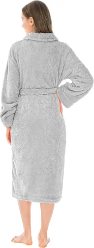 Miniatura 2 de PAVILIA - Bata de baño para mujer de suave tejido polar, mullida y cálida