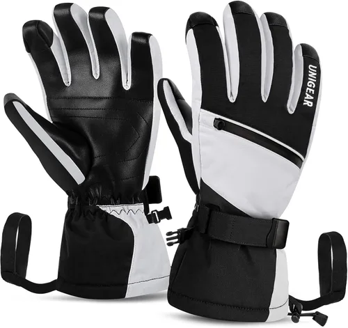 Guantes de esquí Unigear impermeables para pantalla táctil, guantes de snowboard, para clima frío, para hombres y mujeres.