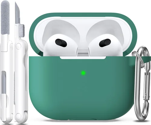 Miniatura 75 de Funda para AirPods con llavero, protección completa, de silicona, accesorios para AirPods, funda para hombres, mujeres y adolescentes, con estuche