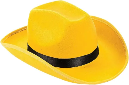 Miniatura 4 de Fun Express Sombrero de vaquero amarillo para adultos - Ropa y disfraces, Amarillo