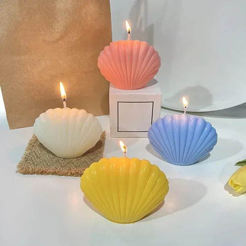 Miniatura 6 de Surakey Molde de carcasa de silicona, molde de resina de caracola, molde de silicona de concha de mar para velas, molde de jabón, molde de Grande