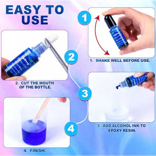 Miniatura 4 de Pigmento de resina epoxi – Colorante de resina translúcido de 16 colores, tinte de resina altamente concentrado para hacer joyas de bricolaje