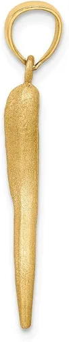 Miniatura 2 de Colgante de oro amarillo de 14 quilates con corte de diamante sólido Cornicello italiano 1181in x 0197in