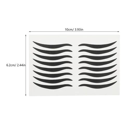 Miniatura 2 de Healifty Pegatinas negras para delineador de ojos, 80 pares, reutilizables, impermeables, ahumadas